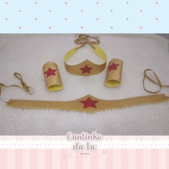 Kit Acessórios Mulher Maravilha