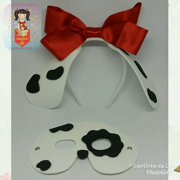 Kit Tiara + Máscara Dálmatas