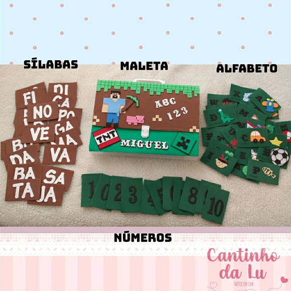 Maleta alfanumérica e sílabas personalizada