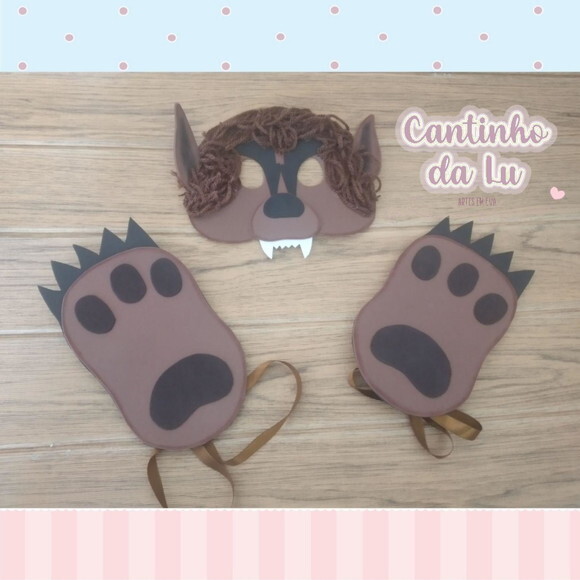 Máscara e Patas Lobisomem