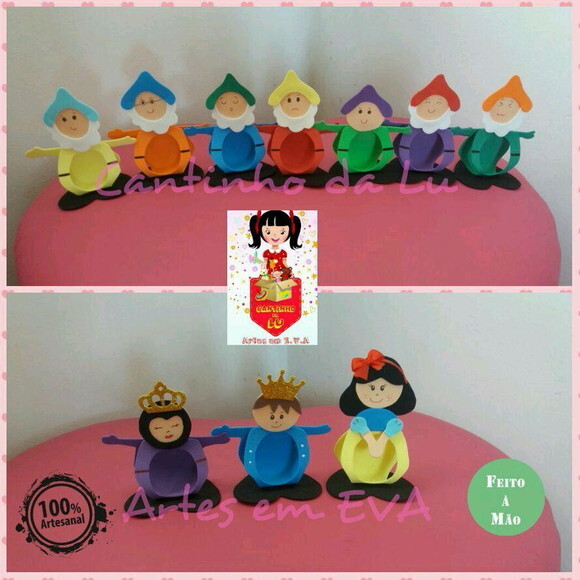 Porta Bombom Branca de Neve e Sete Anões