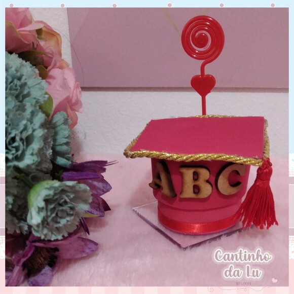 Porta-bombom Chapéu Formatura Abc