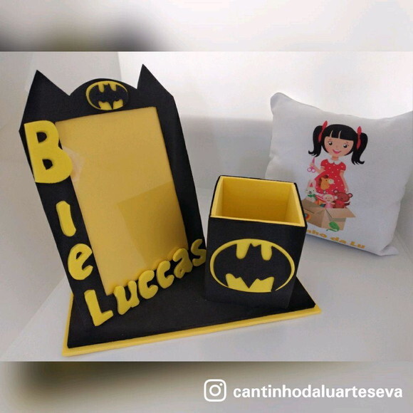 Porta-retrato e Porta-lápis Batman