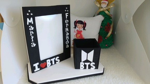 Porta-retrato e Porta-lápis Bts
