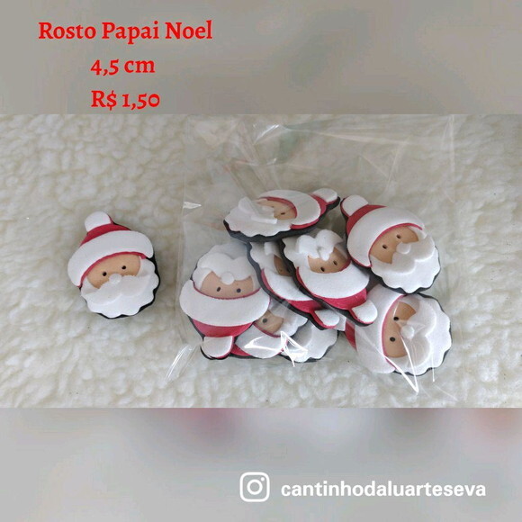 Rosto papai Noel em eva