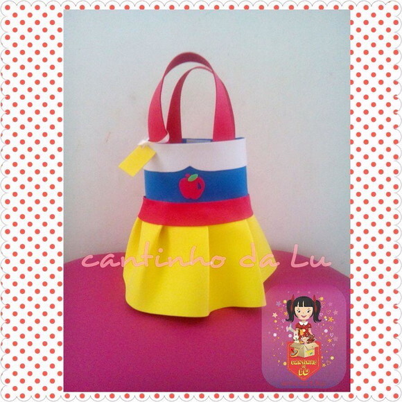 sacolinha vestido Branca de Neve