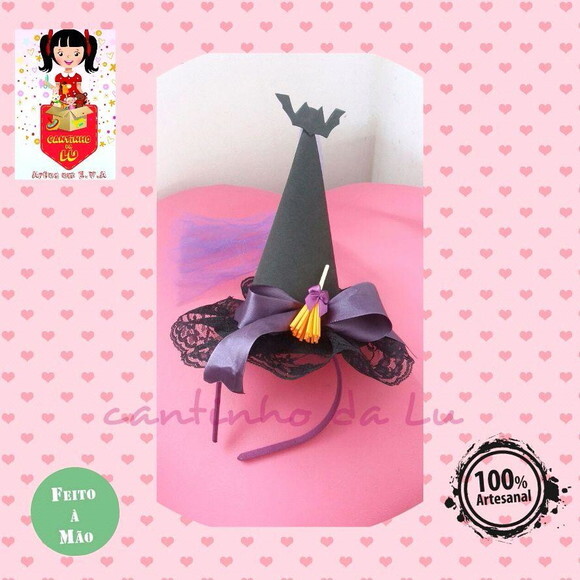 Tiara chapéu de bruxa