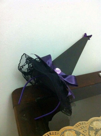 Tiara chapéu de bruxa