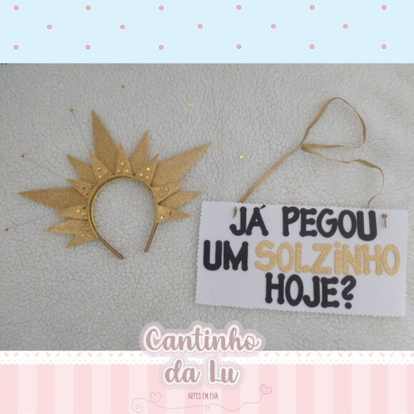 Tiara e Placa Carnavalesca Sol