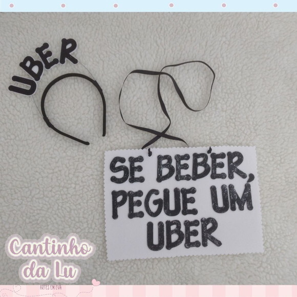 Tiara e Placa Carnavalesca Uber