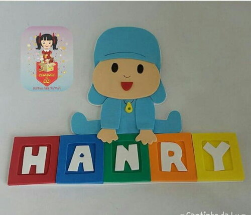 Aplique ou Topo Bolo Pocoyo