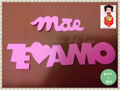 Apliques Mãe te amo