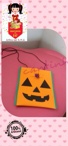 Bolsa Alça Abóbora Halloween