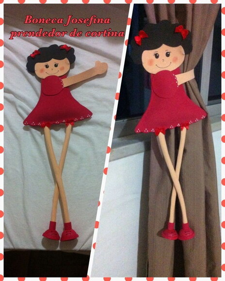 Boneca Prendedor de cortina