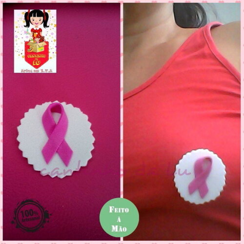 Broche Símbolo Outubro Rosa