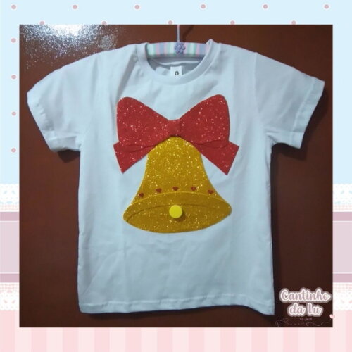 Camisa Infantil Sino de Natal com Led