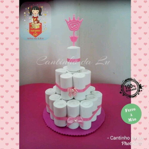 Centro de Mesa Mini Bolo de Fraldas