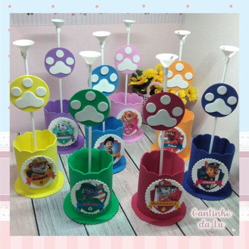 Centros de Mesa Patrulha Canina
