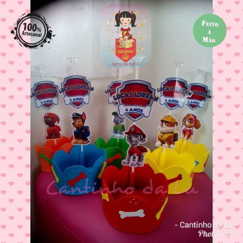 Centros de Mesa Patrulha Canina