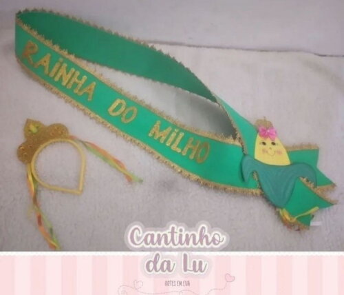 Faixa e Tiara Rainha do Milho