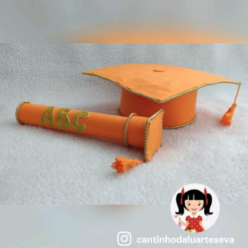 Kit Formatura Abc Capelo + Canudo