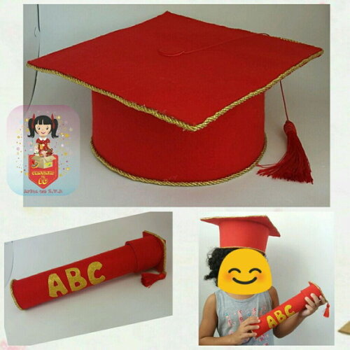 Kit Formatura Abc Capelo + Canudo