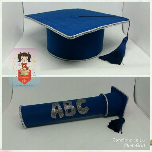 Kit Formatura Abc Capelo + Canudo