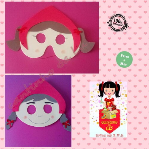Máscara chapeuzinho vermelho