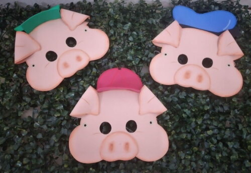 Máscaras dos Três Porquinhos