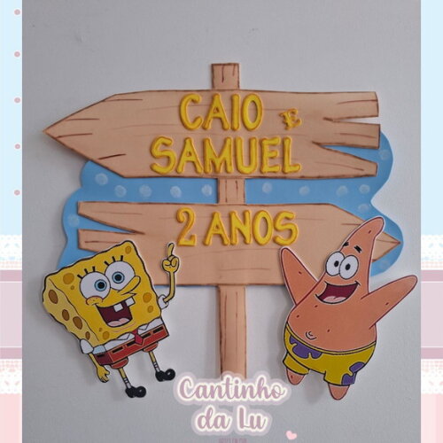 Painel Bob Esponja e Patrick Personalizado