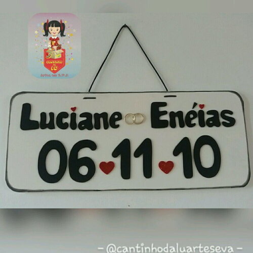 Placa Automotiva do Amor
