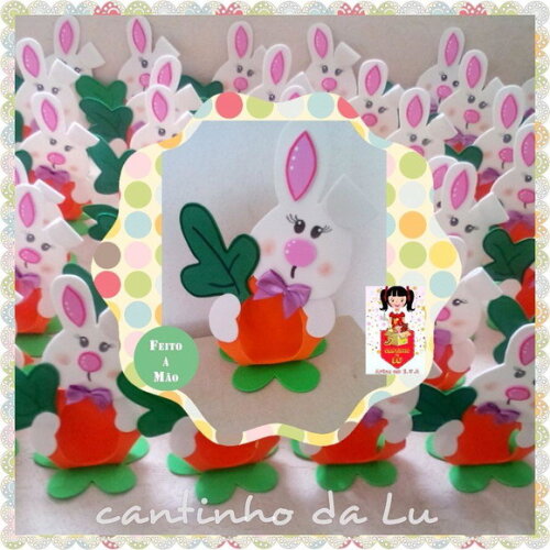 Porta-bombons Coelho da Páscoa