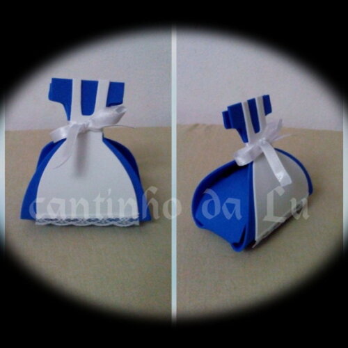 porta-bombom vestido da Alice