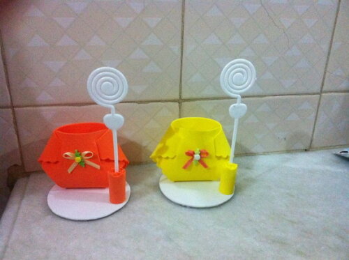 Porta-recado fraldinhas