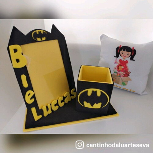 Porta-retrato e Porta-lápis Batman