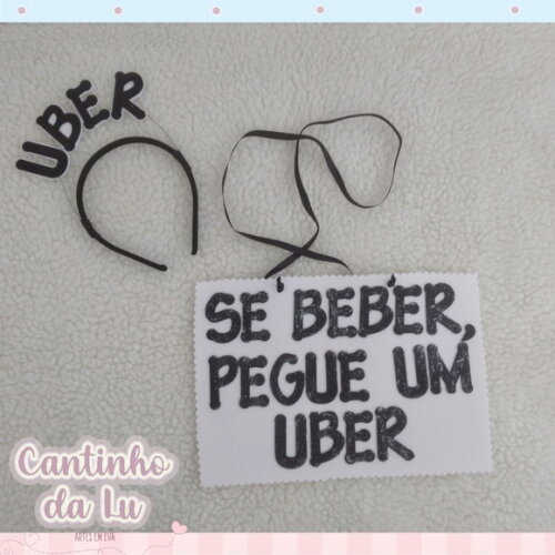 Tiara e Placa Carnavalesca Uber