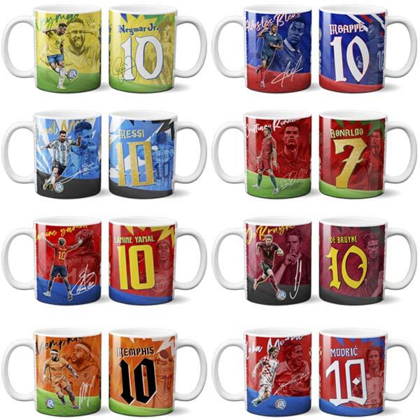 Artes Sublimação Canecas Craques da Copa 2026 Mockups Png