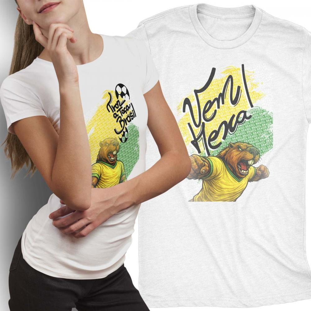 Estampas Artes Camisetas Brasil Capivara Torcida Copa Mundo