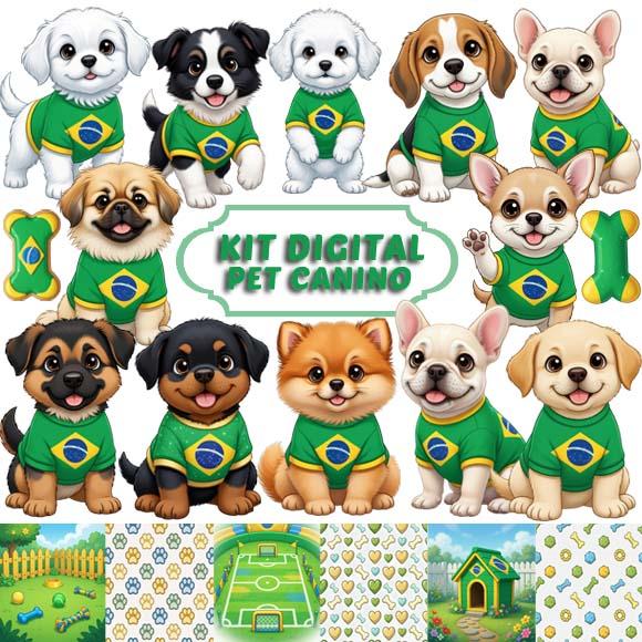 Artes Pet Copa Mundo Kit Digital Canino Cachorros Cães Dog