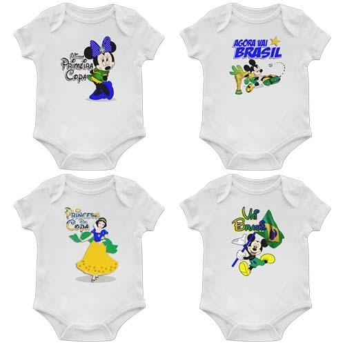 Pacote Artes Body Baby Torcedor Copa Mundo Brasil Sublimação