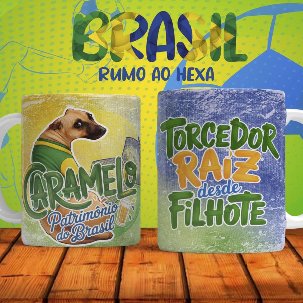 Artes Canecas Brasil Copa Sublimação 28 Estampas Png Mockups