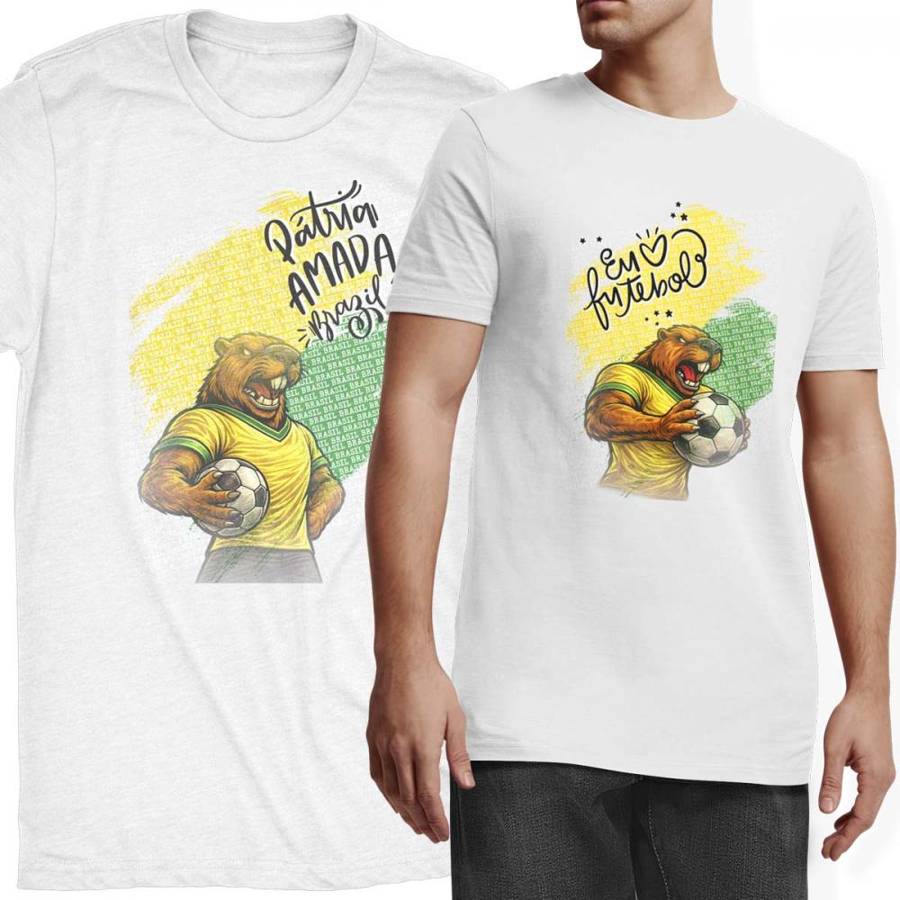 Artes Camisetas Brasil Capivara Torcida Copa Mundo Mockups