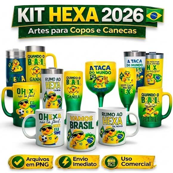 Artes Brasil Copa Mundo Sublimação Copos Canecas Taças Png