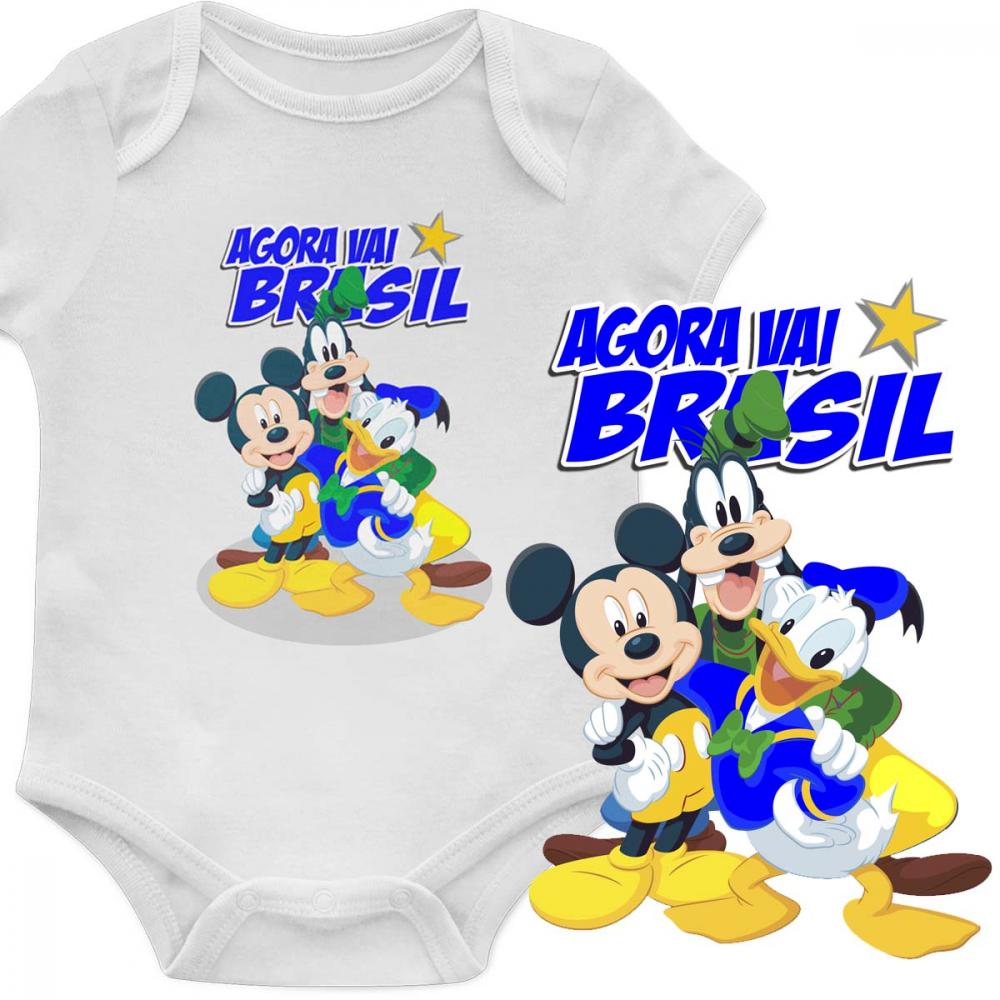 Artes Body Baby Torcedor Brasil Copa Mundo Futebol Estampas