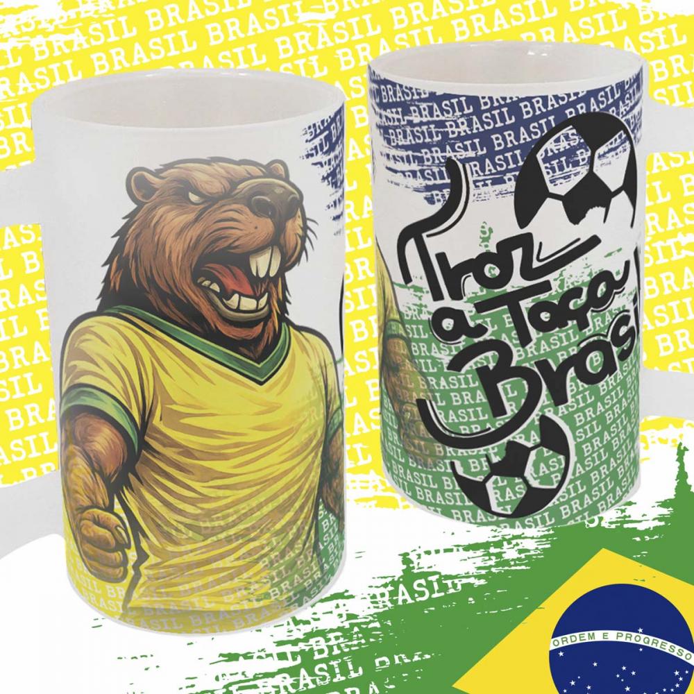 Artes Torcida Brasil Copa Mundo Canecas Chopp Capivara Cdr