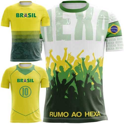 Artes Sublimação Total Camisetas Brasil Copa 35 Estampas
