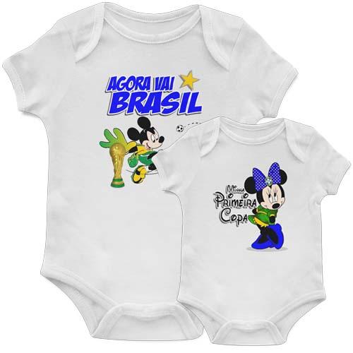 Estampas Brasil Body Baby Copa Mundo Futebol Artes Torcedor