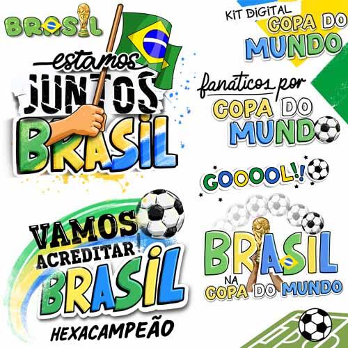 Kit Digital Artes Frases Pandoca Brasil Copa Mundo 2026