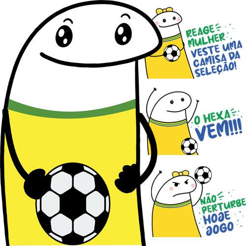 Kit Digital Artes Florks Torcedor Brasil Copa Mundo Futebol
