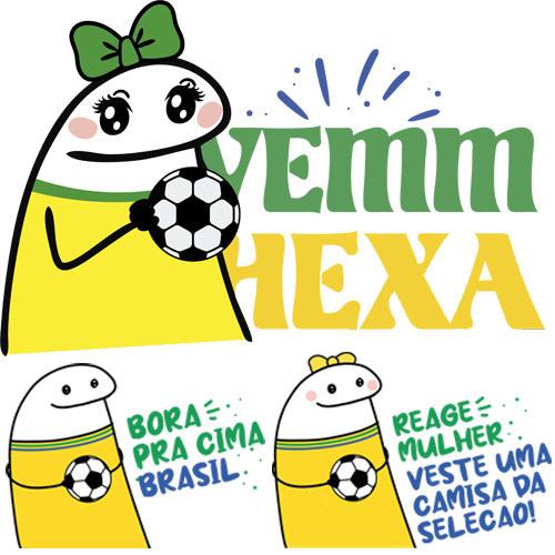 Kit Digital Artes Florks Torcedor Brasil Copa Mundo Futebol